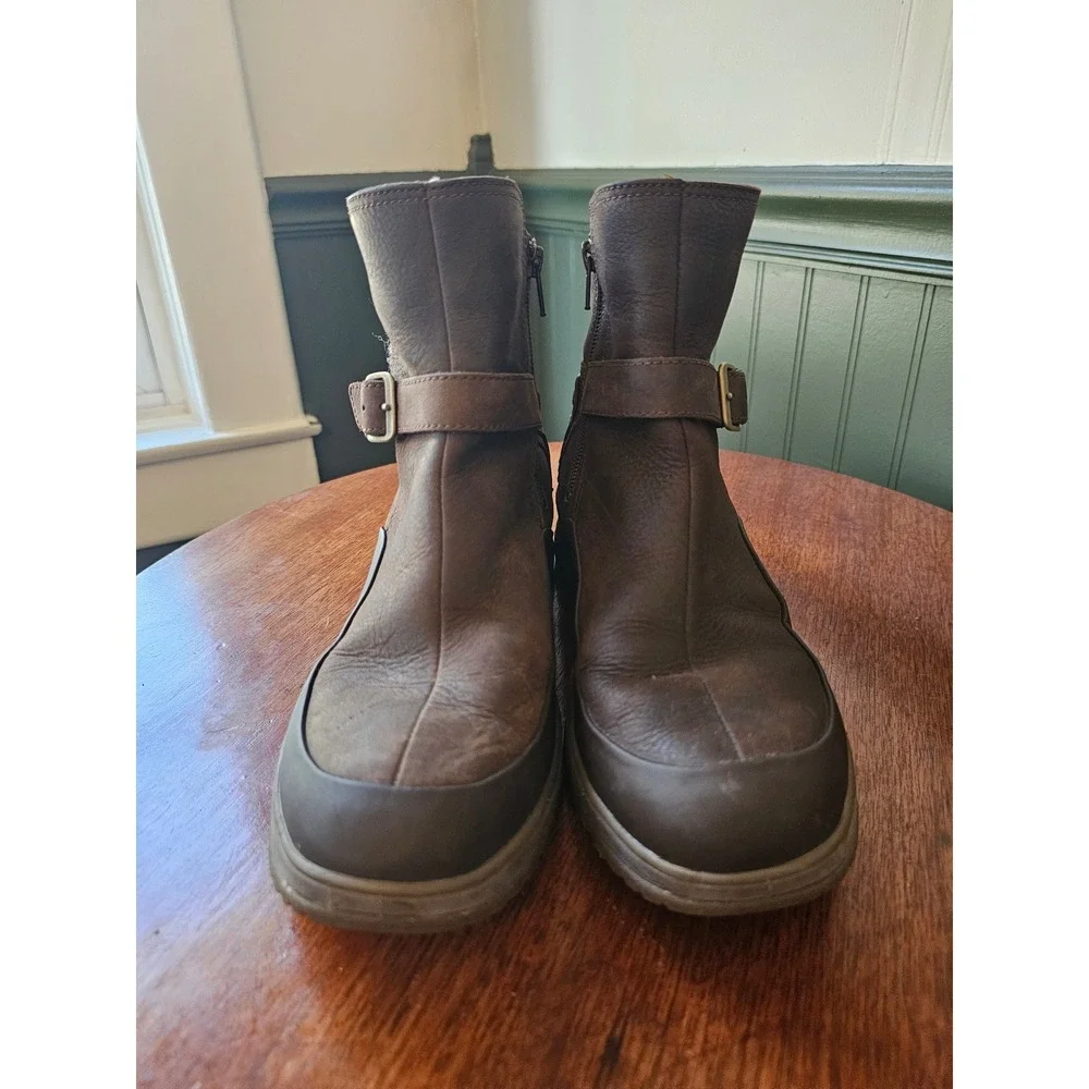 Merrell Eventyr Strap Waterproof Leather Ankle Boots Brown Womens 9 J01888‎